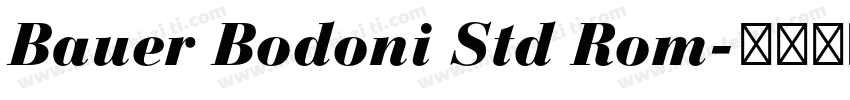 Bauer Bodoni Std Rom字体转换